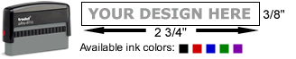 Customize and order the perfect Trodat 4916 self inking stamp in real-time online!  Personalize, preview and design in 60+ fonts.  Free logo and image upload, quick turnaround, no minimums, replacement pads available.