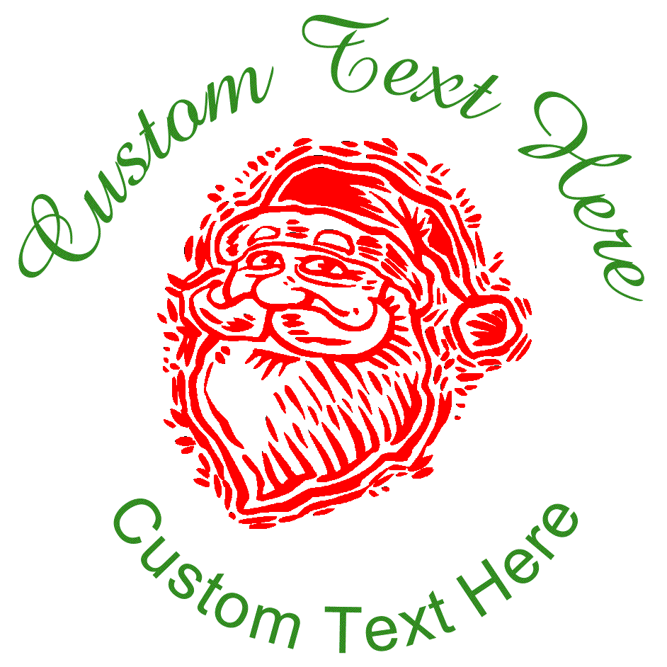 Self-Inking Christmas Rubber Stamp - Happy Holidays - Red Ink