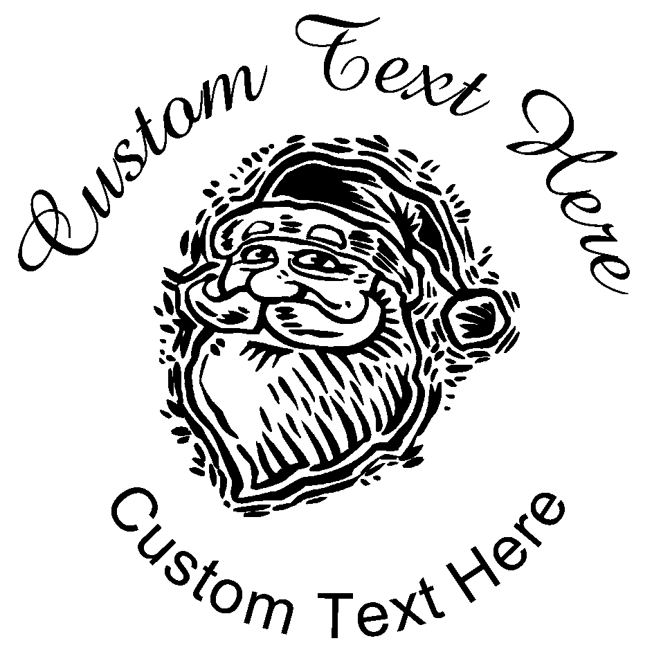 Santa Claus Rubber Stamp (Artistic-Style)