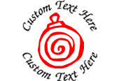 Custom Multi-Colored Christmas Ornament #2 Stamp Design