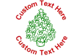 Custom Multi-Colored Christmas Tree #1 Stamp Design