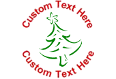 Custom Multi-Colored Christmas Tree #2 Stamp Design