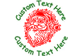 Custom Multi-Colored Christmas Santa Claus #1 Stamp Design