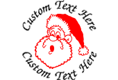 Custom Multi-Colored Christmas Santa Claus #2 Stamp Design