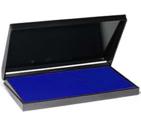 Purchase an all-purpose blue ink stamp pad for rubber stamping and scrapbooking.