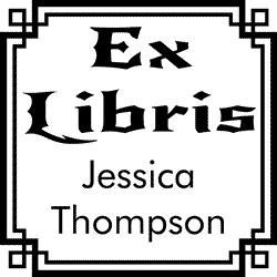 Custom Bookplate Stamp, a Rubber Stamp for your Library and Book Collection  designed by Modern Maker Stamps | 0418 — Modern Maker Stamps