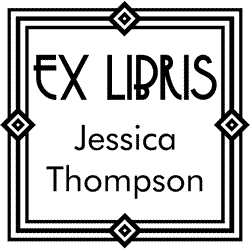 Ex libris bookplate stamp, choice of 30+ ink colors, customize instantly online, personalize name, special note and more. No minimums, fast turnaround, quality guaranteed.