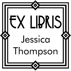 Ex Libris Library Stamp, Custom Book Stamp, Personalized Bookplate