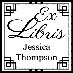 Ex libris bookplate stamp, choice of 30+ ink colors, customize instantly online, personalize name, special note and more. No minimums, fast turnaround, quality guaranteed.