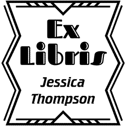 Ex libris bookplate stamp, choice of 30+ ink colors, customize instantly online, personalize name, special note and more. No minimums, fast turnaround, quality guaranteed.