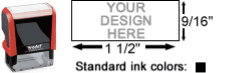Customize a self-inking clothing marker stamp in real-time online!  Personalize, preview and design in 60+ fonts.  Free image upload, quick turnaround, no minimums, replacement pads available.