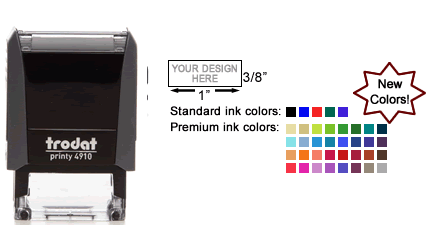 Tiny Self Inking Hand Stamp - Personalize 3/8 x 1 Self Inking Hand Stamp