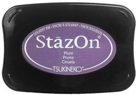 Tsukineko StazOn Ink Pad For Stamps - Royal Purple Color, 1 Ink