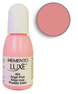 Buy a 1/2 oz. bottle of Memento Luxe Angel Pink refill for a  Angel Pink Memento Luxe stamp pad.