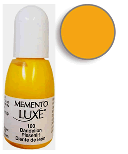 Buy a 1/2 oz. bottle of Memento Luxe Dandelion refill for a  Dandelion Memento Luxe stamp pad.