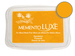 Buy a Memento Luxe Dandelion Stamp Pad! This is very creamy and blendable with an intensely pigmented opaque appearance that is visible on both light and dark colored surfaces.