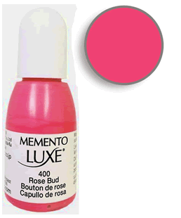 Buy a 1/2 oz. bottle of Memento Luxe Rose Bud refill for a Rose Bud Memento Luxe stamp pad.