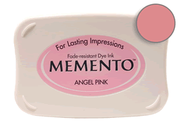 Buy a Memento Angel Pink Stamp Pad! This is fast drying on most papers including glossy finishes.