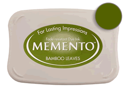 Buy a Memento Bamboo Leaves Stamp Pad! This is fast drying on most papers including glossy finishes.