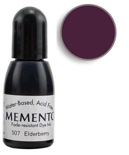 Buy a 1/2 oz. bottle of Memento Elderberry refill for a  Elderberry Memento stamp pad.