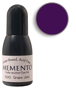 Buy a 1/2 oz. bottle of Memento Grape Jelly refill for a  Grape Jelly Memento stamp pad.