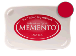 Buy a Memento Lady Bug Stamp Pad! This is fast drying on most papers including glossy finishes.