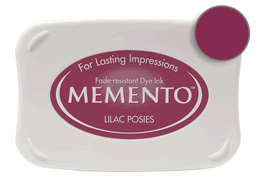 Buy a Memento Lilac Posies Stamp Pad! This is fast drying on most papers including glossy finishes.