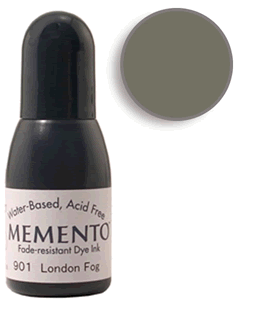 Buy a 1/2 oz. bottle of Memento London Fog refill for a  London Fog Memento stamp pad.