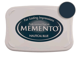 Buy a Memento Nautical Blue Stamp Pad! This is fast drying on most papers including glossy finishes.