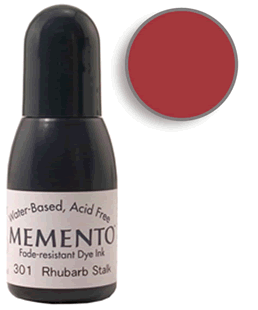 Buy a 1/2 oz. bottle of Memento Rhubarb Stalk refill for a  Rhubarb Stalk Memento stamp pad.