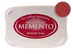 Buy a Memento Rhubarb Stalk Stamp Pad! This is fast drying on most papers including glossy finishes.