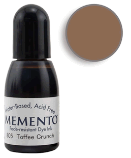 Buy a 1/2 oz. bottle of Memento Toffee Crunch refill for a  Toffee Crunch Memento stamp pad.