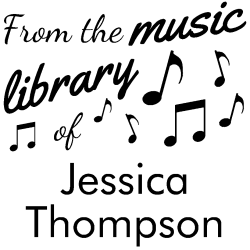 From the music library rubber stamp, choice of 30+ ink colors, customize instantly online, personalize name, special note and more. No minimums, fast turnaround, quality guaranteed.