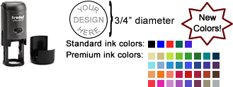3/4 diam. Trodat Printy 46019 Personalized Individual Custom Self Inking Stamp 