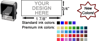 Customize a Trodat 4912 self-inking stamp in real-time online!  Personalize, preview and design in 30+ colors and 60+ fonts.  Free logo and image upload, quick turnaround, no minimums, replacement pads available.