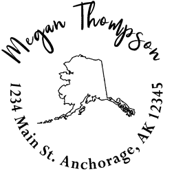 Alaska State Self Inking Address Stamp