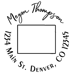 Colorado state address stamp, choice of 30+ ink colors, customize instantly online, personalize name, special note and more. Designer fonts, no minimums, fast turnaround, quality guaranteed.