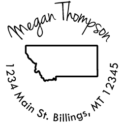 Montana State Address Stamp