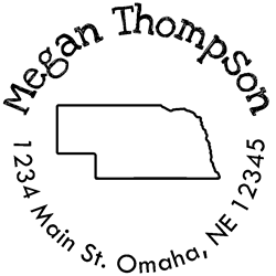 Nebraska State Address Stamp