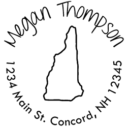 New Hampshire State Address Stamp