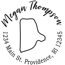 Rhode Island State Address Stamp