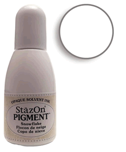 Buy a 1/2 oz. bottle of StazOn Pigment Snowflake ink refill for a Snowflake StazOn pigment stamp pad.