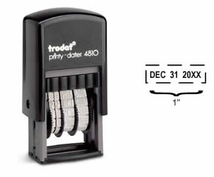 Buy a self-inking date stamp with rotating month, date and year bands for home or office.