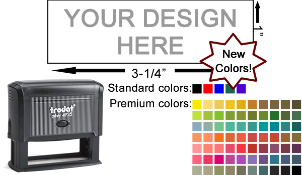 Trodat 4925 | Personalize Custom Stampers Self Inking | Customize in 30+ Colors