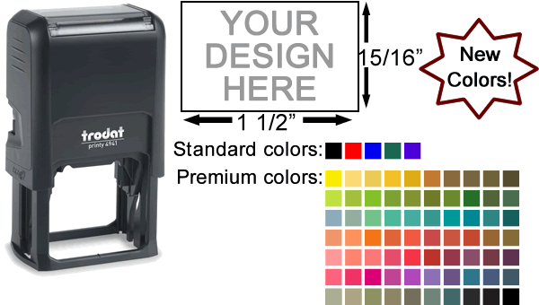 Trodat 4941 | Self Ink Rubber Stamps | Customize in 30+ Colors