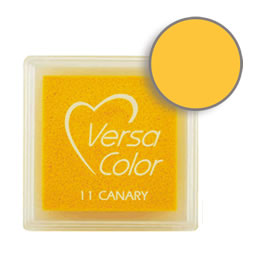 Purchase a vibrant and creamy canary Versacolor ink pad. Over 70 colors available!  Non-toxic, child-safe, acid free, water-soluble pigment ink.  Measures 15/16 inches by 15/16 inches.