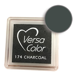 Purchase a vibrant and creamy charcoal Versacolor ink pad. Over 70 colors available!  Non-toxic, child-safe, acid free, water-soluble pigment ink.  Measures 15/16 inches by 15/16 inches.
