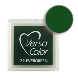 Purchase a vibrant and creamy evergreen Versacolor ink pad. Over 70 colors available!  Non-toxic, child-safe, acid free, water-soluble pigment ink.  Measures 15/16 inches by 15/16 inches.