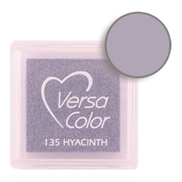 Purchase a vibrant and creamy hyacinth Versacolor ink pad. Over 70 colors available!  Non-toxic, child-safe, acid free, water-soluble pigment ink.  Measures 15/16 inches by 15/16 inches.