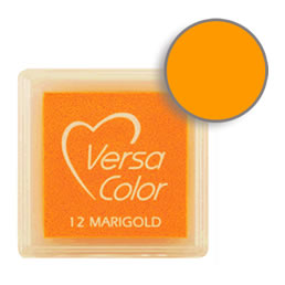 Purchase a vibrant and creamy marigold Versacolor ink pad. Over 70 colors available!  Non-toxic, child-safe, acid free, water-soluble pigment ink.  Measures 15/16 inches by 15/16 inches.